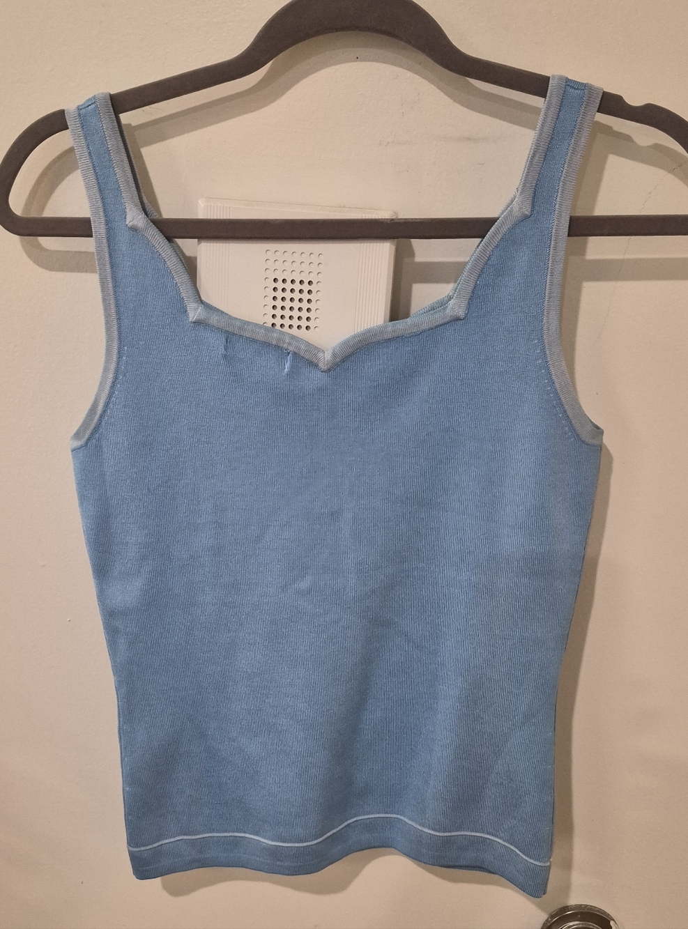 Light Blue Women’s Knit Tank Top - Soft Casual Layering